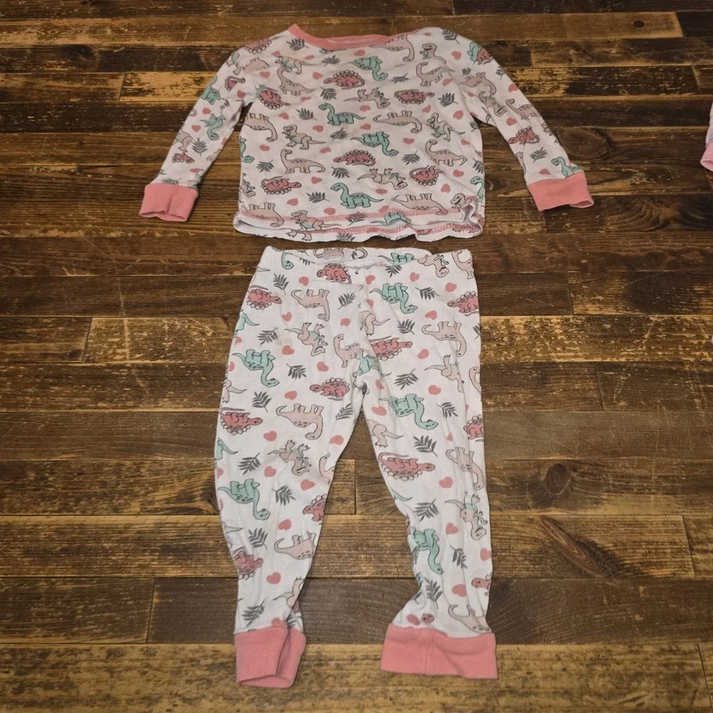 Baby Girl Bundle Size 12 mo Two-Piece Pajama Sets PJs Lot Of 6 Sets